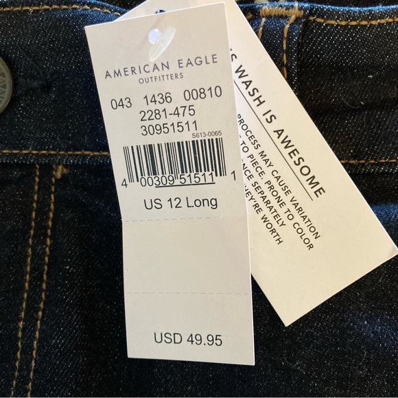 NWT American Eagle Wide Leg Jeans size 12 - Picture 7 of 8